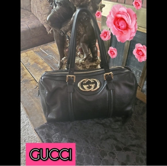 GUCCI X Large Britt Boston Leather shoulder bag - Picture 1 of 8